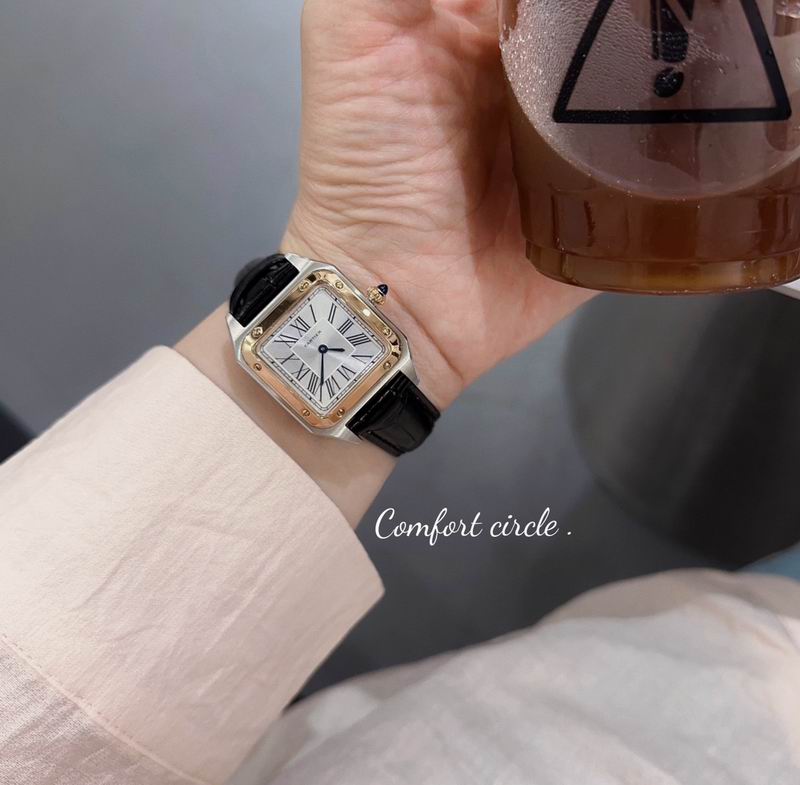 Cartier santos caja color oro rosa