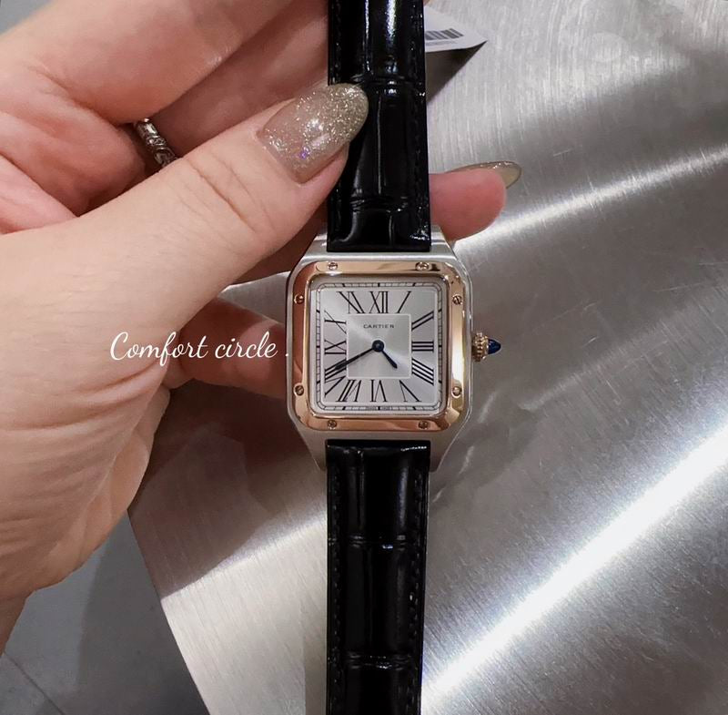 Cartier santos caja color oro rosa