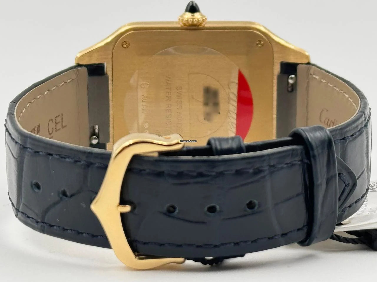 Cartier Santos‑Dumont (oro amarillo, esfera azul)