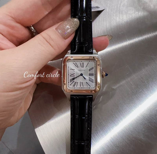 Cartier santos caja color oro rosa
