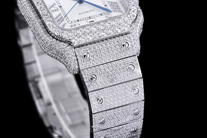 Cartier santos full ice 40 mm