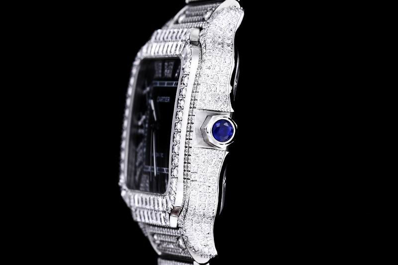 Cartier santos full ice 40 mm
