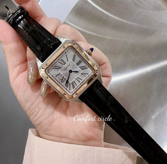 Cartier santos caja color oro rosa
